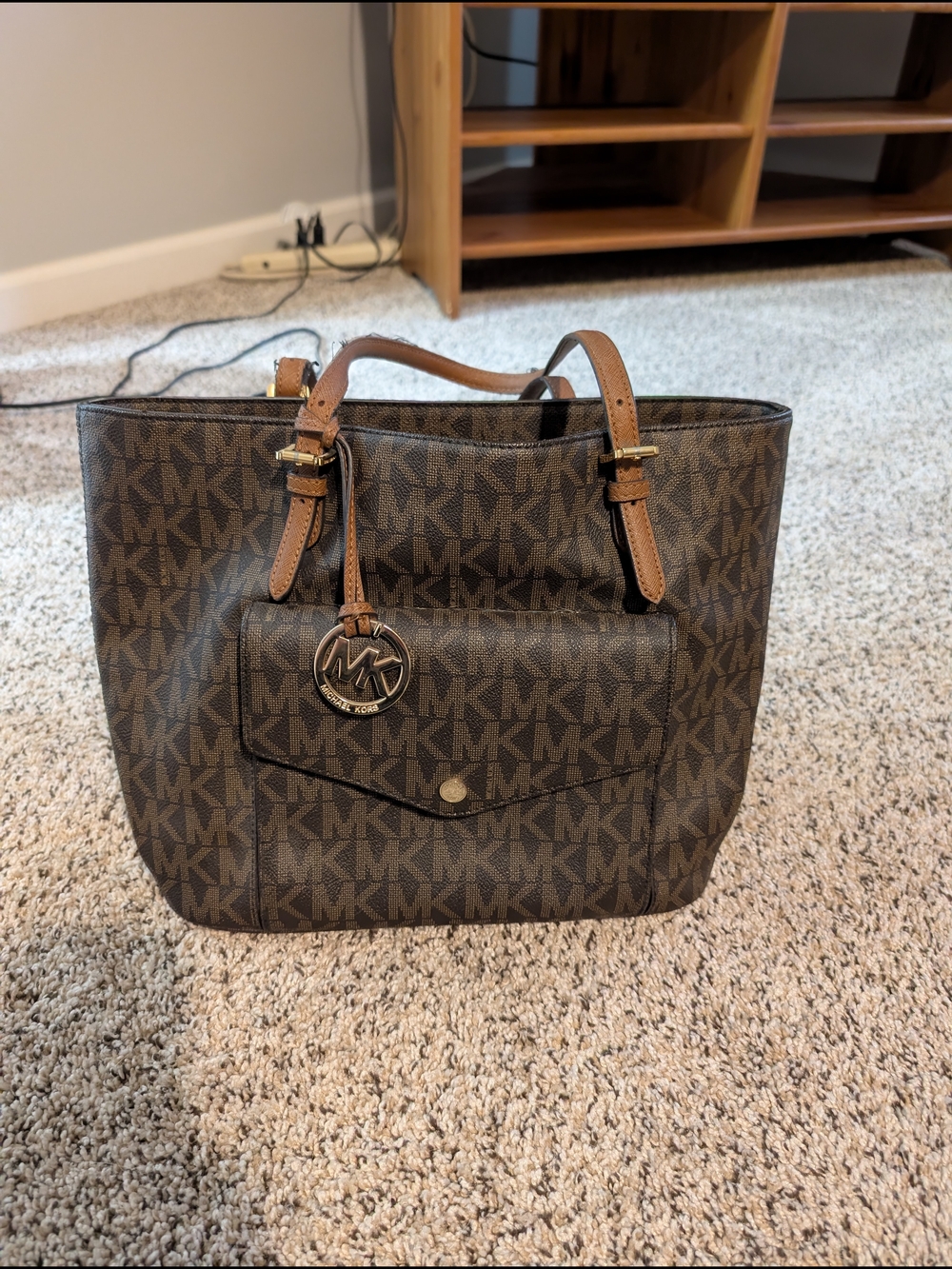 Michael Kors Brown Monogram Tote Bag